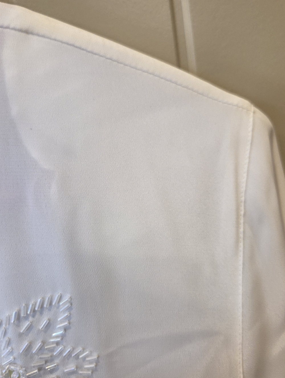Vintage Worthington Beaded Sequin Blouse Off White NWT Size 18 90s Aesthetic - Picture 7 of 14